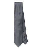 Zegna monogram silk tie - Gris - thumbnail