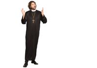 Boland Verkleedpak Priester Heren Zwart maat M/L - thumbnail