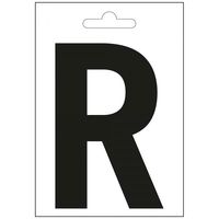 Nautic letter R zwart 100 mm.
