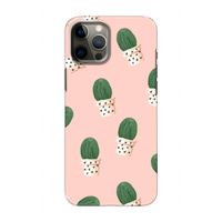 Cactusprint roze: Volledig geprint iPhone 12 Pro Hoesje