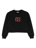 Dolce & Gabbana Kids sweat en coton à logo imprimé - Noir