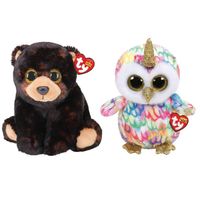 Ty - Knuffel - Beanie Buddy - Kodi Bear & Enchanted Owl
