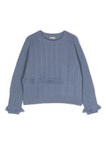 Il Gufo pull en maille torsadée - Bleu - thumbnail