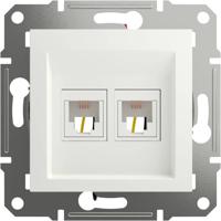 Schneider Electric RJ11-telefoonaansluitdoos Asfora Wit (RAL 9003) EPH4270121D - thumbnail