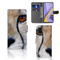 Samsung Galaxy A51 Telefoonhoesje met Pasjes Cheetah - thumbnail