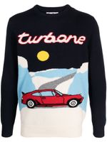 MC2 Saint Barth pull Turbone 61 en maille intarsia - Bleu