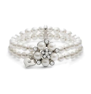 Luxury Vintage 50s Audrey Pearl Strass Stretch Armband
