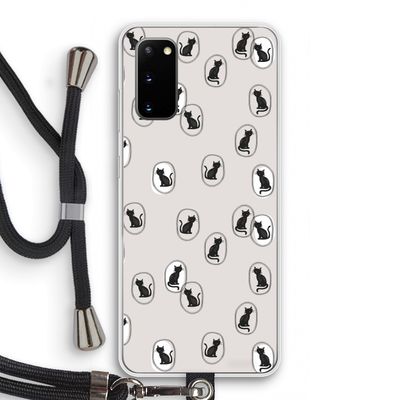 Miauw: Samsung Galaxy S20 Transparant Hoesje met koord