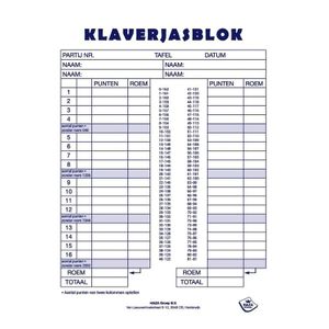 1x Scoreblokken Klaverjassen 50 vellen