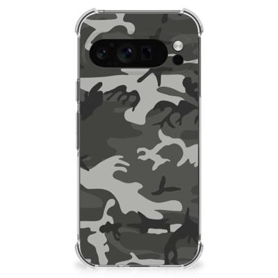 Google Pixel 9 Pro XL Doorzichtige Silicone Hoesje Army Light Google Pixel 9 Pro XL Doorzichtige Silicone Hoesje Army Light