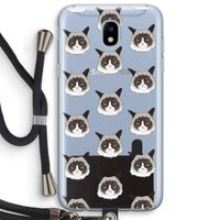 It's a Purrr Case: Samsung Galaxy J5 (2017) Transparant Hoesje met koord
