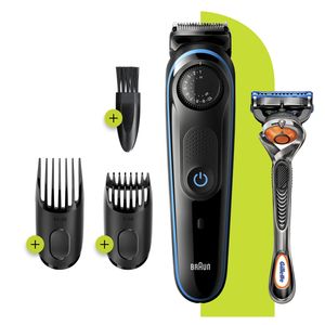 Braun BeardTrimmer BT3240 Baardtrimmer, Trimmer En Haartrimmer Voor Mannen, 39 Lengte-instellingen, Zwart/Blauw