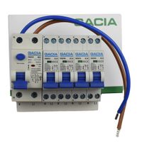 GACIA combiset aardlekschakelaar 30mA 4 installatieautomaten 16A 1p+n B16 inclusief aansluitdraden