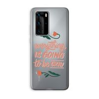 Optimistic flower girl: Huawei P40 Pro Transparant Hoesje