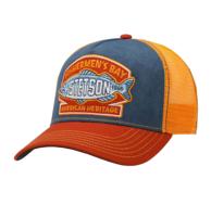 Stetson Fishermen&apos;s Bay Trucker Pet Oranje Blauw