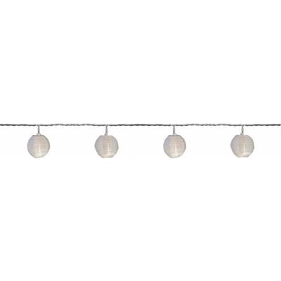 Solar verlichting lichtsnoer - witte lampionnen - 250 cm - zonne-energie tuinverlichting