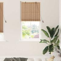 Raamrolgordijnen & Schaduwdoeken Licht Bruin 80 x 220 cm Bamboe