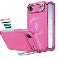 iPhone Air Cyber Tough Magnetic Case (Camera Control, Stash Stand) - Rosy Pink
