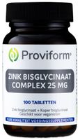 Proviform Zink Bisglycinaat Complex 25mg Tabletten 100ST - thumbnail