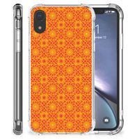 Apple iPhone Xr Doorzichtige Silicone Hoesje Batik Oranje - thumbnail