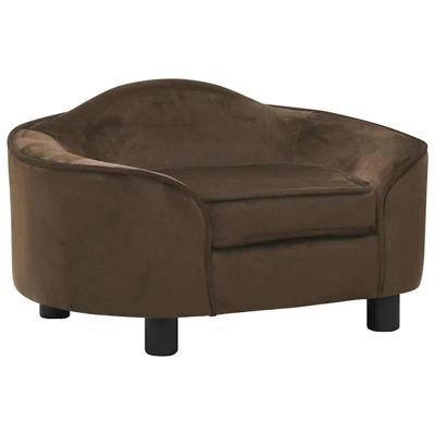 Hondenbank 67x47x36 cm pluche bruin