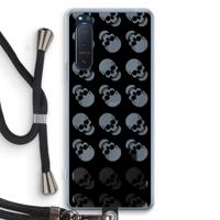 Musketon Skulls: Sony Xperia 5 II Transparant Hoesje met koord