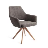 Jesper Home Draaibare Eetkamerstoel 'Yanai' Turn Peach, kleur Amazing Grey