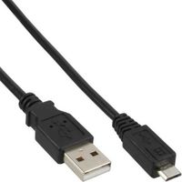 InLine USB A/Micro-USB B USB-kabel 0,5 m USB 2.0 Zwart - thumbnail