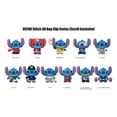 Lilo & Stitch 3D PVC Bag Clips Series 1 Sport Display (24)