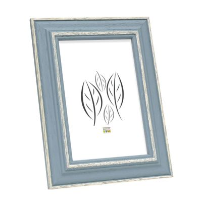 Deknudt Fotokader blauw met naturelkleurig accent 21x29,7 S221F6