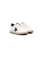 Golden Goose Kids baskets en cuir Ball Star à patch logo - Blanc