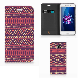 Huawei Y5 2 | Y6 Compact Hoesje met Magneet Aztec Paars