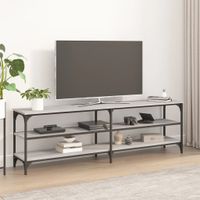 Tv-meubel 160x30x50 cm bewerkt hout grijs sonoma eikenkleurig