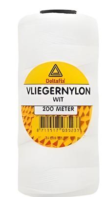 Vliegertouw 200mx0.7mm wit - Deltafix