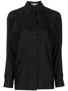 Issey Miyake Pre-Owned chemise à fronces (années 1970) - Noir