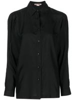 Issey Miyake Pre-Owned chemise à fronces (années 1970) - Noir - thumbnail