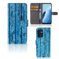 OPPO Find X5 Lite | Reno 7 5G Book Style Case Wood Blue