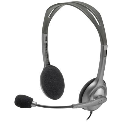 Logitech H111 On Ear headset Computer Kabel Stereo Grijs Ruisonderdrukking (microfoon)