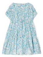 Il Gufo robe en coton à fleurs - Bleu - thumbnail