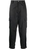 Moschino pantalon cargo à logo imprimé - Noir