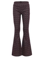 LOOXS 10sixteen winter flare broek meisjes - bordeaux rood/roze - camouflage