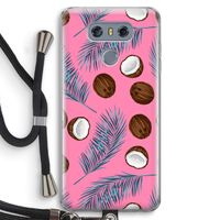 Kokosnoot roze: LG G6 Transparant Hoesje met koord