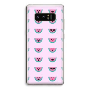 Smiley watermeloenprint: Samsung Galaxy Note 8 Transparant Hoesje