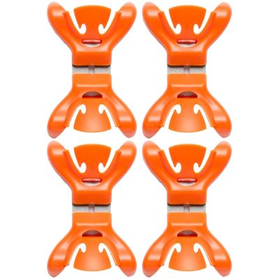 4x Slingers/decoratie ophangen slingerklemmen oranje