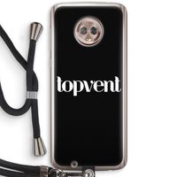 Topvent Zwart: Motorola Moto G6 Transparant Hoesje met koord