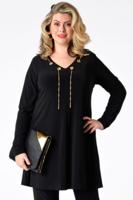 Yoek Shirt wide bot ketting | Zwart | Maat XXL Yoek Shirt wide bot ketting | Zwart | Maat XXL