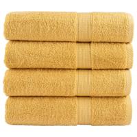 VidaXL Badhanddoeken solund 4 st 600 g/m² 70x140 cm goudkleurig VidaXL Badhanddoeken solund 4 st 600 g/m² 70x140 cm goudkleurig