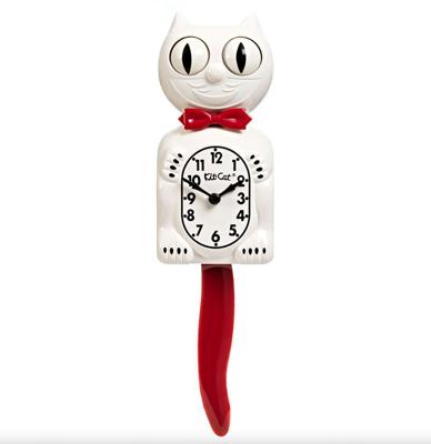 The Classic Kit-Cat-Klock Candy Cane Rood Klok The Classic Kit-Cat-Klock Candy Cane Rood Klok