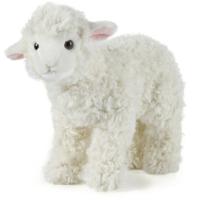 Living Nature Pluche schaap/lammetje knuffel - wit - 29 cm - Boerderij