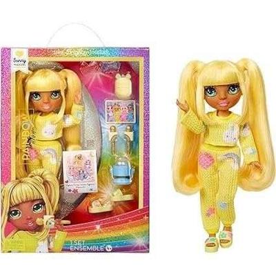Junior High Pyjama Party - 22 cm gelede modepop - Sunny (geel) - Veel accessoires - vanaf 4 jaar